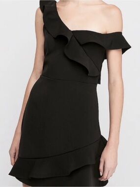 Express Asymmetrical Ruffle Dress